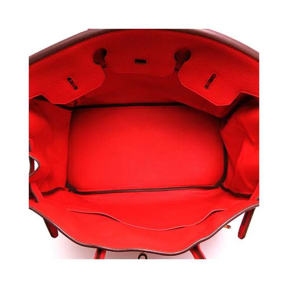 Hermes Women's Orange Togo Leather Birkin Bag - A Condition in Orange - Picture 6 of 10